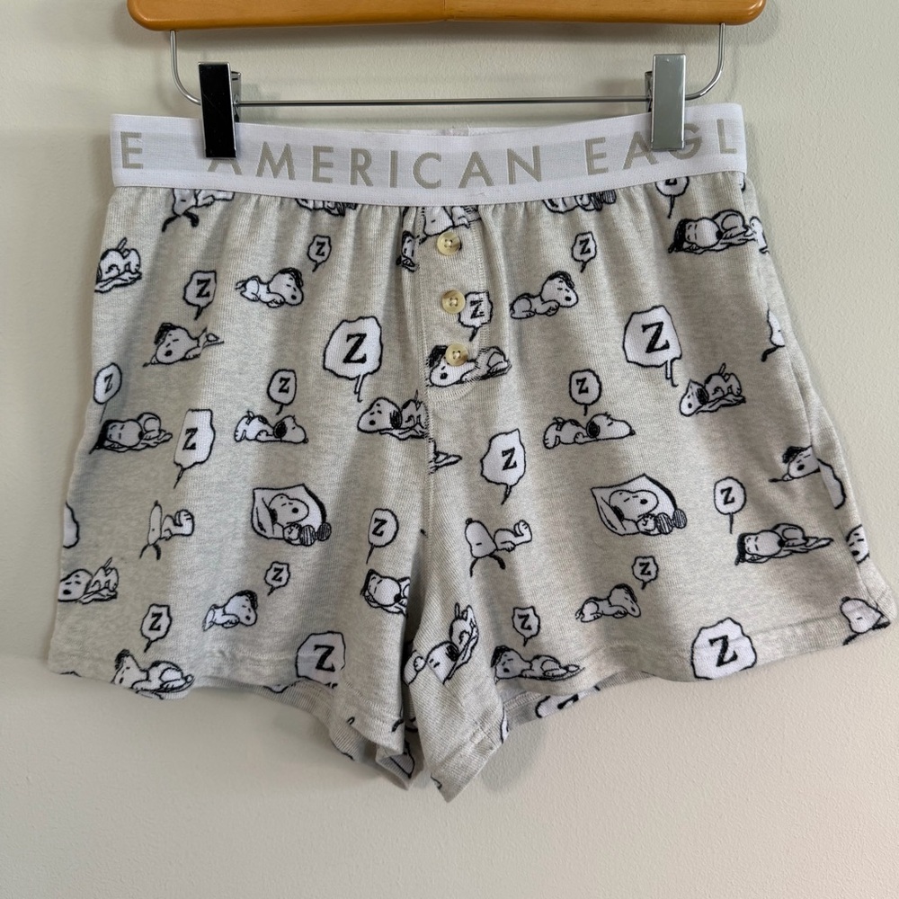 American Eagle Grey Lounge Pajama Bottom Shorts Women’s Size Small
